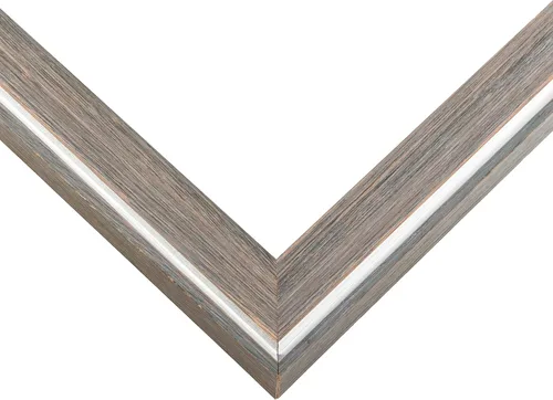 Vista 3 de Marco de fotos de madera real gris de 5 x 5 pulgadas de ancho de 1.25 pulgadas Profundidad del marco interior de 0.5 pulgadas Marco de fotos