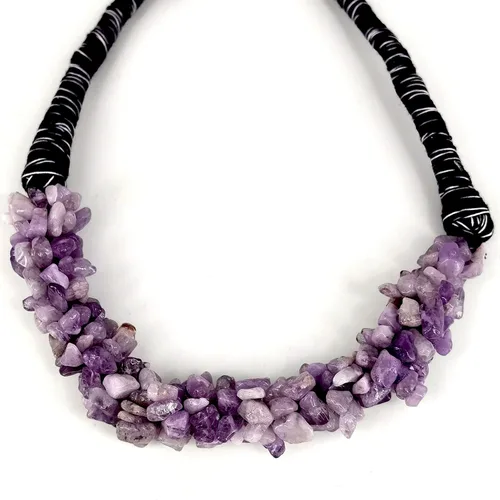Vista 3 de SELOVO Collar de estrangulador hecho a mano para mujer, collar de estrangulador, Resina