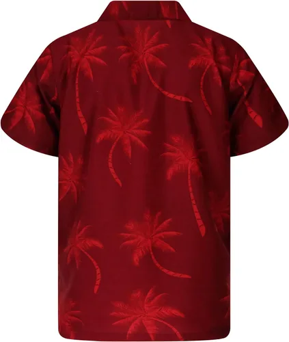 Vista 2 de KING KAMEHA Men's Palm-Shirt Short-Sleeve Casual-Button-Down Hawaii-Vacation Palms-Allover Shadow-Optic