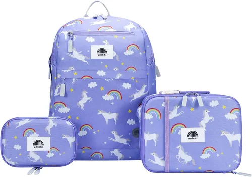 Vista 18 de Juego de mochila para niños de 16 pulgadas con bolsa de almuerzo aislada y estuche para lápices