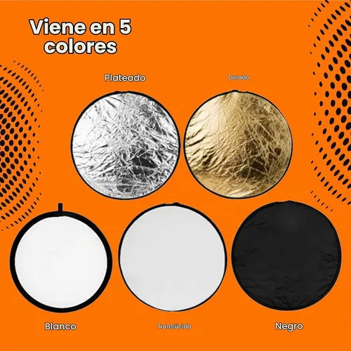 Vista 5 de PhotoTrust - Mini reflector de bolsillo 5 en 1, reflector súper portátil de 12 pulgadas/11.8 in, plegable, multidisco, reflector de luz