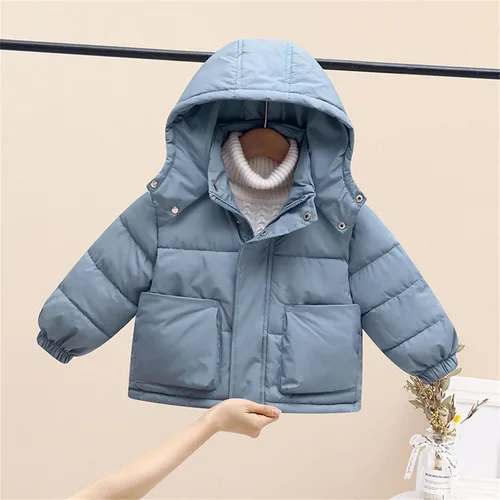 Vista 2 de Sudadera con capucha Chaquetas de invierno para niños pequeños Bebés Niñas Mangas largas Abrigos gruesos Ropa