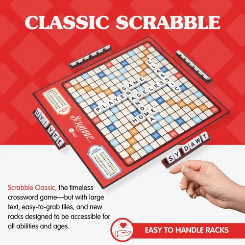 Vista 6 de Juegos de palabras Joy for All para personas mayores - Scrabble clásico y bingo - Fáciles de leer y agarrar - Juegos de mesa para adultos mayores