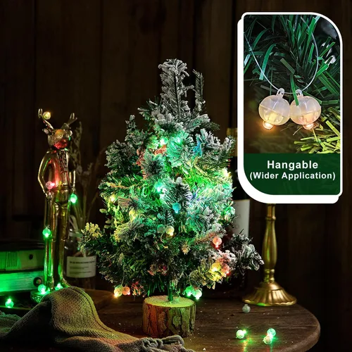 Vista 2 de 50 mini luces LED, globos de luz LED para decoraciones de fiesta, luces de fiesta de neón para linterna de papel, huevos de Pascua, fiesta de Rojo