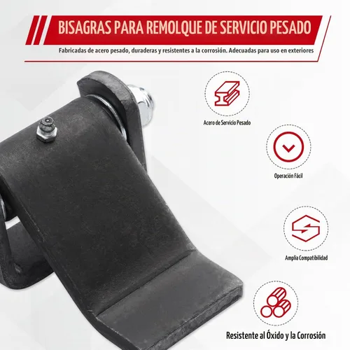 Vista 6 de Soldadura en bisagras de remolque Engrasable Dump Trailer Camiones Puerta Bisagra de puerta