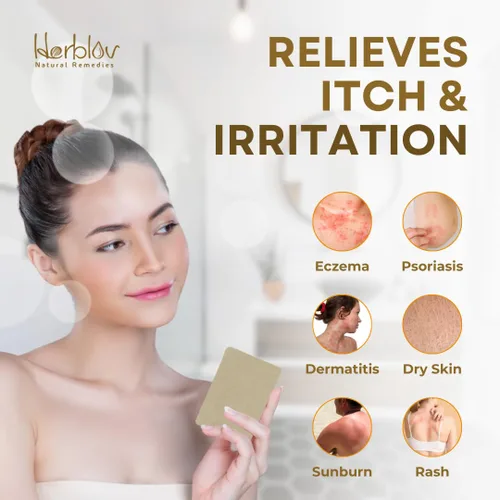 Vista 2 de Jabón de leche de cabra y miel de avena, jabón en barra natural para mujeres, hombres, niños, picazón en la piel, eczema, psoriasis, erupción