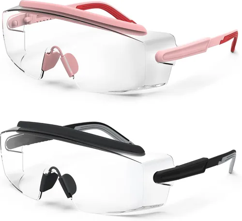 Vista 14 de Gafas de seguridad antivaho Gafas de seguridad sobre gafas protectoras con lentes antiarañazos ajustables