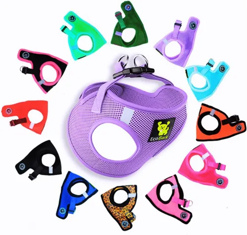 Vista 19 de EcoBark - Arnés para perro, arneses de taza de té ecológicos para perros XXS, XS y pequeños - Arnés reflectante y ajustable para cuerpo mini