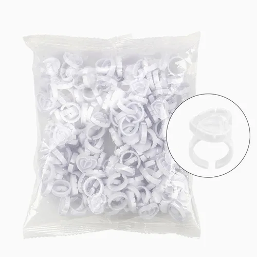 Vista 7 de Blossom - 300 vasos de pegamento con forma de corazón para suministros de extensión de pestañas, soporte para pegamento de pestañas en abanico