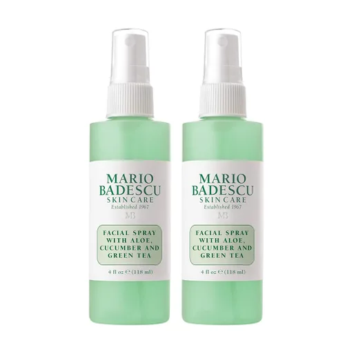 Vista 12 de Mario Badescu Espray facial con aloe, pepino y té verde para todo tipo de piel, espray facial que hidrata y revitaliza 4 fl oz (118 ml)