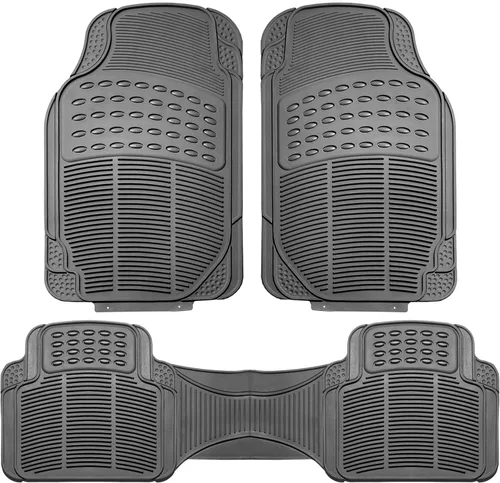 Vista 10 de FH Group Alfombrillas para Piso de Automóvil - Alfombrillas de Piso de Goma Resistente para Automóviles, Juego Trasero de Ajuste Universal