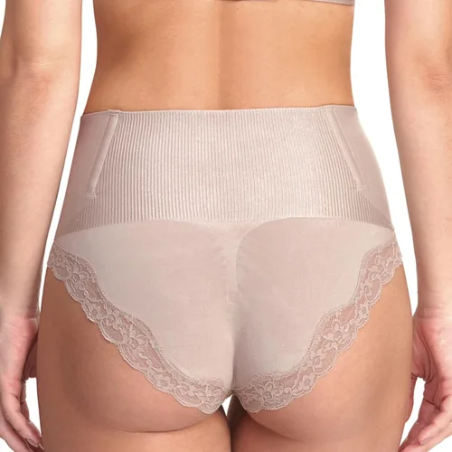 Vista 5 de PLIE - Bragas moldeadoras con purpurina para mujer, doble tela en la zona del vientre, aletas únicas que evitan que el producto se enrolle