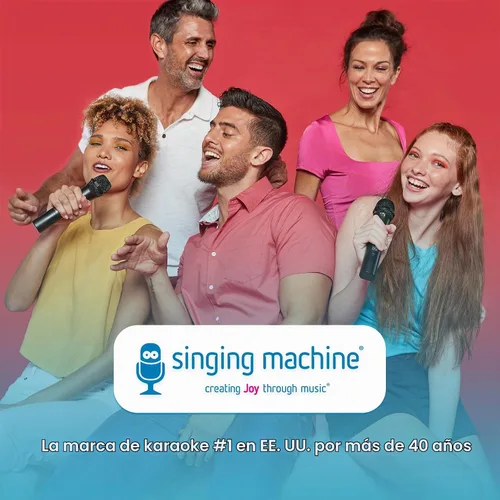 Vista 5 de Sistema de karaoke con Bluetooth parte superior para carga de CDG, espectáculo de discoteca sonido y luces (negro) SML385BTBK Singing Machine, Negro
