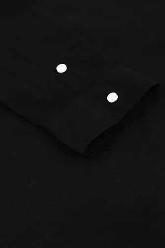 Vista 8 de JMIERR Camisa de vestir de manga larga con botones y lino de algodón para hombre