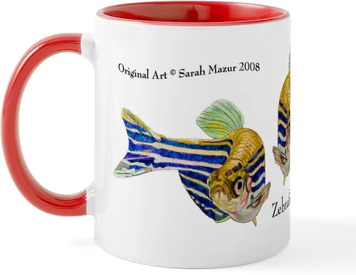 Vista 37 de CafePress I Speak Zebrafish - Taza de café de cerámica, taza de té de 11 onzas
