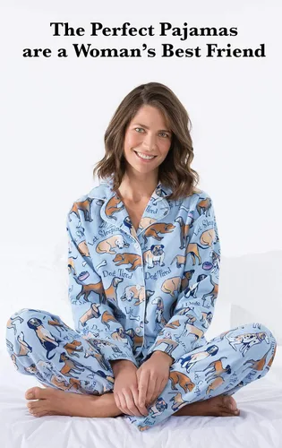 Vista 4 de PajamaGram Pijamas de invierno para mujer - Pijamas de franela para mujer