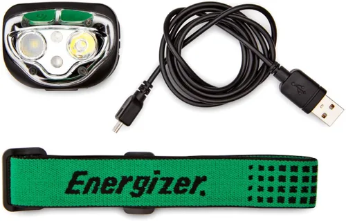 Vista 6 de Energizer Vision Linterna Frontal LED Recargable, Linterna Frontal LED Brillante Resistente al Agua para Exteriores, Equipo de Campamento y Verde
