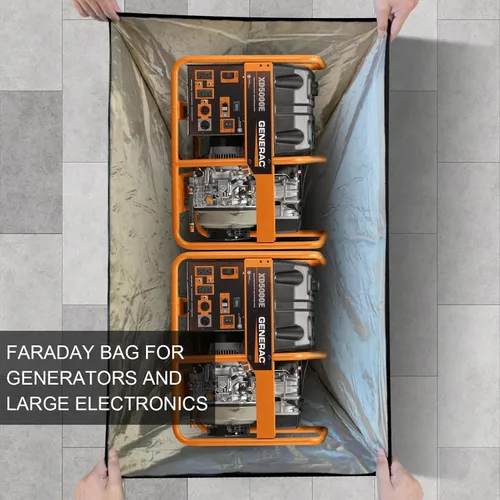 Vista 4 de Faraday Bolsas para generadores y dispositivos electrónicos grandes, extra grande de grado militar Faraday bolsa para forense digital, protege