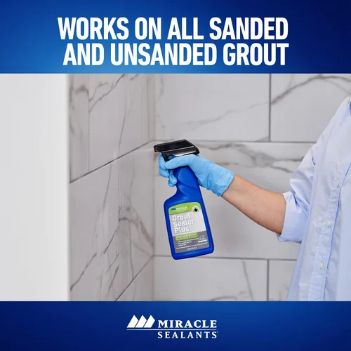 Vista 6 de Miracle Sealants Sellador de lechada Plus Invisible Penetrating Sealer Spray, 16 oz