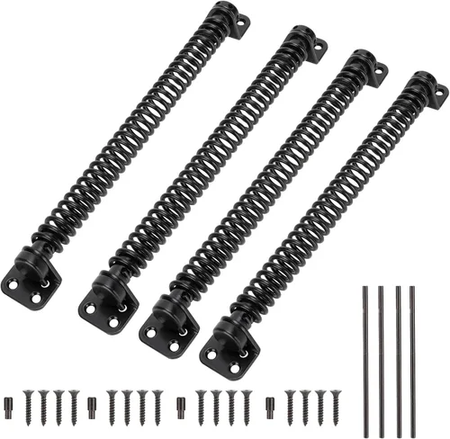 Vista 8 de Muelle de puerta de 11-1/2 pulgadas, cierre automático, resistente, para exteriores, herrajes de cierre automático de puerta de metal