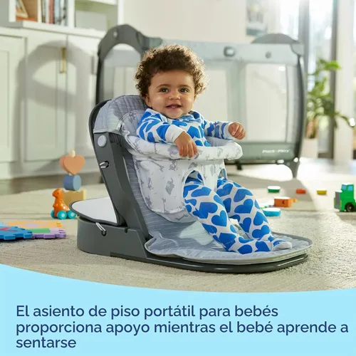 Vista 2 de Graco Pack ’n Play Sit ’N Grow Playard, Cuna portátil para bebé, Asiento ajustable, Almacenamiento incorporado