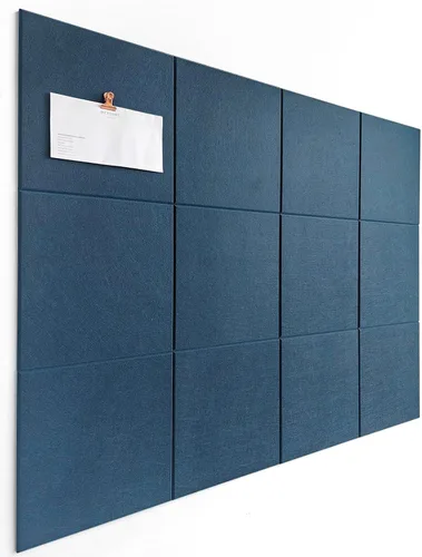 Vista 8 de Tabla de corcho alternativa de 24 x 36 pulgadas, paquete de 6 azulejos de pared de fieltro con pestañas adhesivas extraíbles seguras, tableros