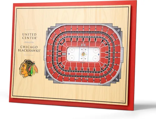 Vista 12 de YouTheFan NHL - Arte de pared 3D StadiumViews de 5 capas 17 x 13