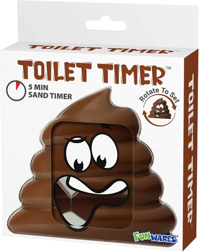 Vista 7 de Funwares Temporizador de Baño – Gracioso Temporizador de Arena de 5 Minutos para Chicos que Pierden Tiempo en el Baño, Regalo Gracioso para Papá