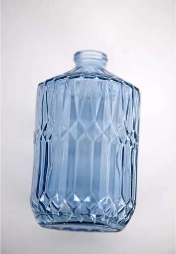 Vista 5 de Dispensador de Jabón de Vidrio Azul de 18oz, Dispensador de Jabón Recargable de Cocina y Baño de Vidrio Grueso con Bomba Negra a Prueba de Óxido