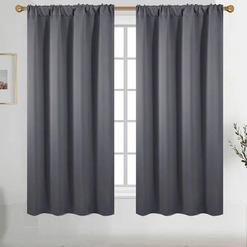 Vista 62 de Diraysid Cortinas opacas beige para dormitorio y sala de estar, cortinas con aislamiento térmico para oscurecer la habitación, 42 x 63 pulgadas, 2