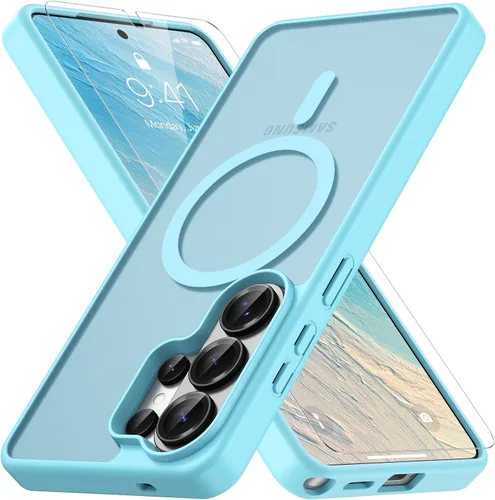 Vista 30 de Vansdon Funda para Samsung Galaxy S24 Plus, S25 Plus, S26 Plus, azul marino