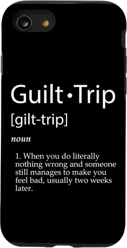Vista 18 de Guilt Trip Definition Sarcastic Joke for Mean Adult Parents Case for iPhone 17