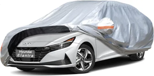 Vista 33 de GUNHYI - Funda de automóvil de 6 capas para Tesla Model 3 (2017-2025), impermeable para todo tipo de clima, protección UV contra la nieve, el sol