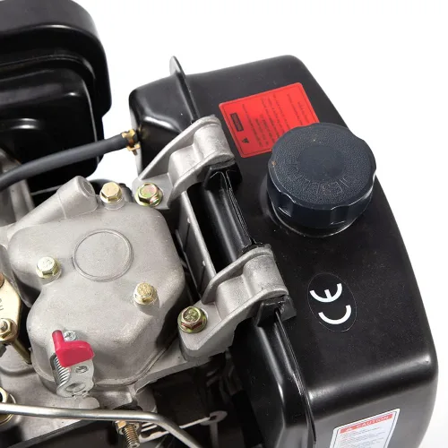 Vista 5 de Motor diésel 406CC 4 tiempos 10HP Motor diesel de eje horizontal de un solo cilindro con sistema de refrigeración por aire de inyección directa