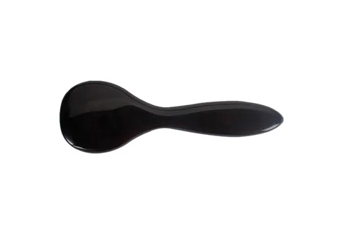 Vista 3 de Hair Doc Estetician Grado Cepillo Facial Cerda Natural Firme Mango Acrílico Alto Pulido Acabado Negro Azabache Modelo 704 - JTB