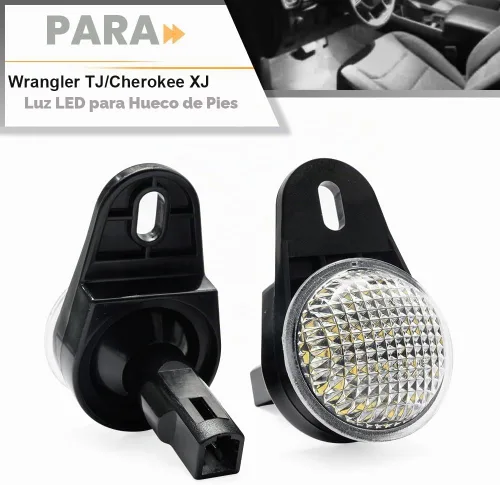 Vista 3 de Luz interior LED para el espacio de pies con arnés para Jee'p Wrangler TJ Blanco Jeep Dodge