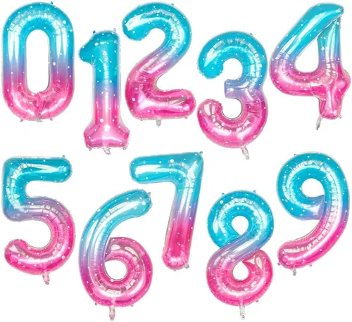 Vista 2 de 10 globos de caramelo, globos de gran número, helados, dulces, Sundae, globos de aluminio para niñas, suministros de decoración de fiesta
