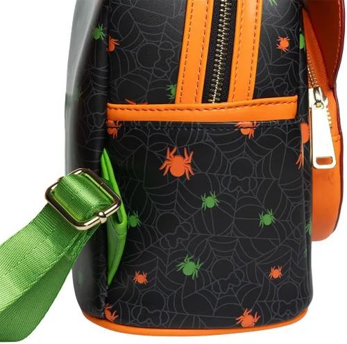 Vista 4 de Loungefly Disney Glow in the Dark Pumpkin Minnie Mouse - Mochila para mujer, Multicolorido, Wdbk3353