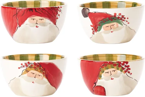 Vista 10 de VIETRI Old St. Nick - Juego de 4 platos llanos surtidos