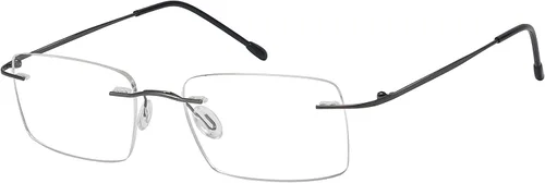 Vista 12 de Eyekepper Paquete de 3 lentes de lectura de metal sin montura para hombres, lectores rectangulares sin marco (negro/azul/plomizo)+0.00