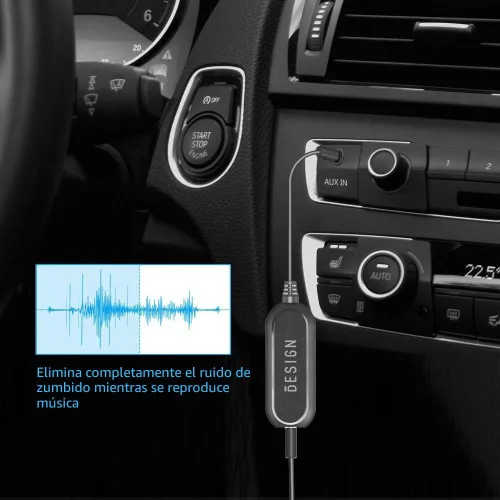 Vista 5 de BESIGN Aislante de ruido de bucle de tierra para audio de coche/sistema estéreo de casa con cable de audio de 3,5 mm