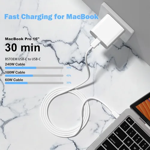 Vista 6 de Paquete de 2 cables de carga USB C a USB C de 3 pies y 60 W, cable de carga rápida tipo C a tipo C, para iPhone 16 E/17/Air/15/Pro/Plus/Pro Max
