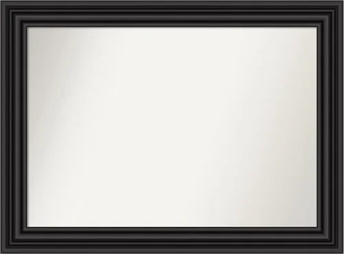 Vista 647 de Amanti Art Espejo personalizado, espejo de baño negro puente, espejo de pared o espejo de tocador de baño sobre el fregadero (26 x 26 pulgadas)