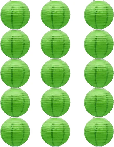 Vista 43 de Linternas de papel doradas chinas, japonesas, colgantes, redondas, para decoración de fiesta de Año Nuevo y Año Nuevo Lunar (12 unidades)