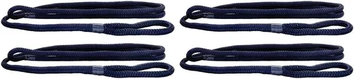 Vista 17 de Extreme Max 3006.2168 BoatTector Premium Línea de Guardabarros de Nailon de Doble Trenza Paquete de Valor de 2 - 3/8" x 6', Negro