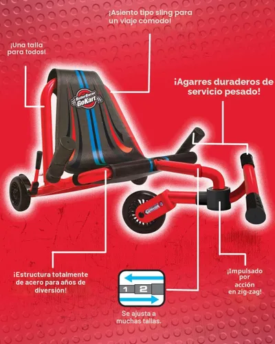 Vista 4 de Go Kart, balanceo de lado a lado para un paseo increíble, alimentado por movimiento en zig-zag, se monta en cualquier superficie dura
