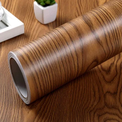 Vista 3 de Papel de contacto de madera, película de vinilo autoadhesiva para armarios de cocina, estantes, cajones, armarios, encimeras, mesas, muebles