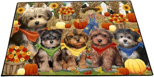 Vista 22 de Doggie of the Day Yorkipoo Dogs Floor Mat - 4th of July Independence Day - Best Dog Doormat - Protector Decor - Unique Portrait Art - Premium