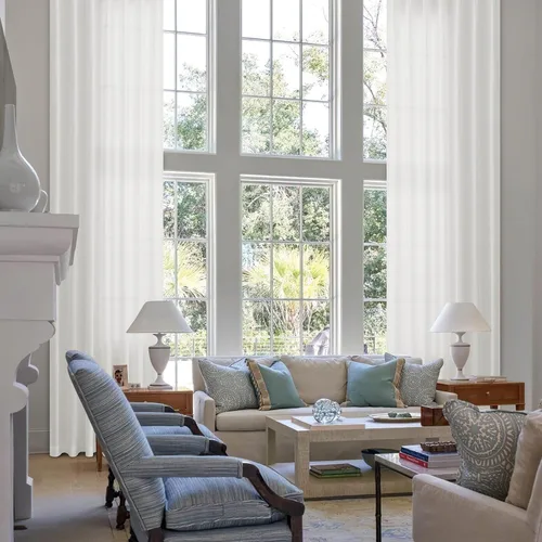 Vista 17 de Cortinas extra largas con pliegues de lino taupe beige de 132 pulgadas de largo para sala de estar con techo alto, dormitorio, cortinas de ventana