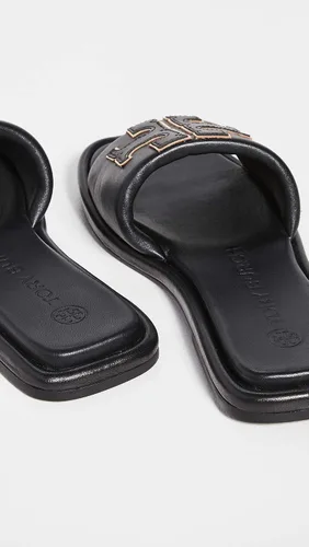 Vista 4 de Tory Burch Sandalias deportivas Double T para mujer, Miele